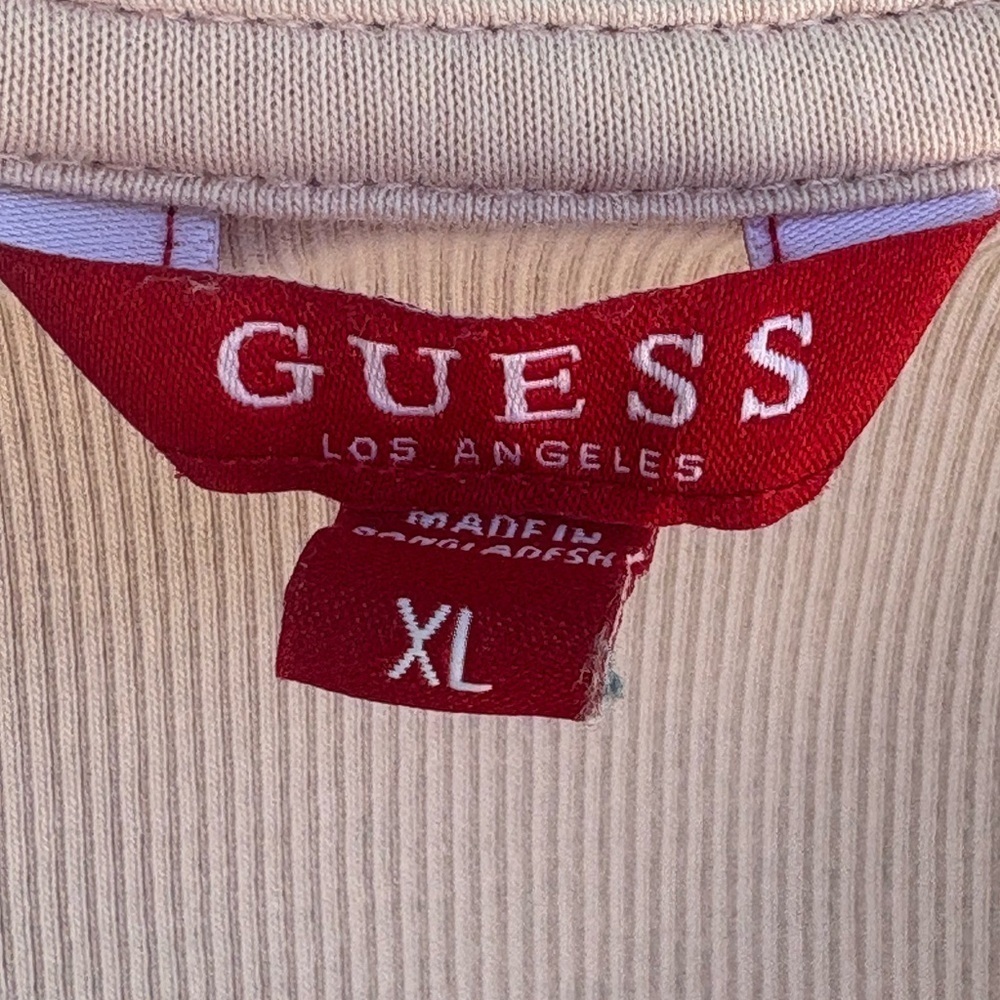 Guess Ribbed Short Sleeve Color Rafina Polo Size XL - Picture 5 of 6